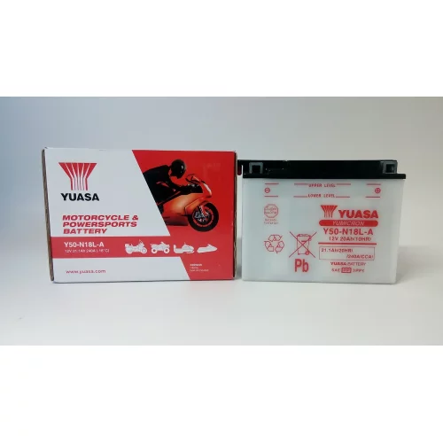 AKUMULATOR YUASA MOTOCYKLOWY Y50-N18L-A 12V 20AH AKUMULATOR YUASA MOTOCYKLOWY Y50-N18L-A 12V 20AH