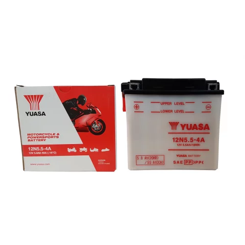AKUMULATOR YUASA MOTOCYKLOWY 12N5.5-4A 12V 5.5AH