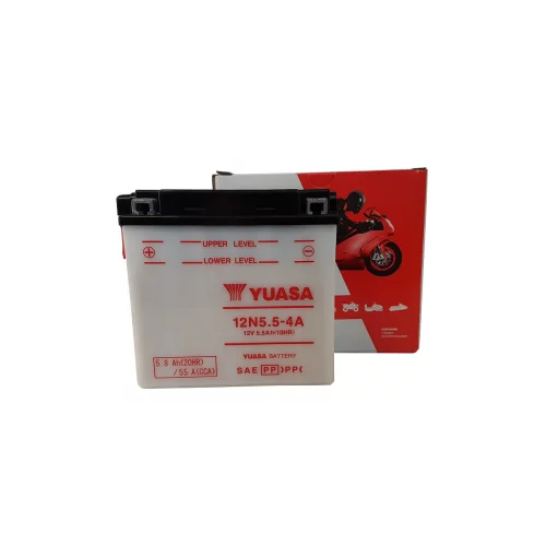AKUMULATOR YUASA MOTOCYKLOWY 12N5.5-4A 12V 5.5AH