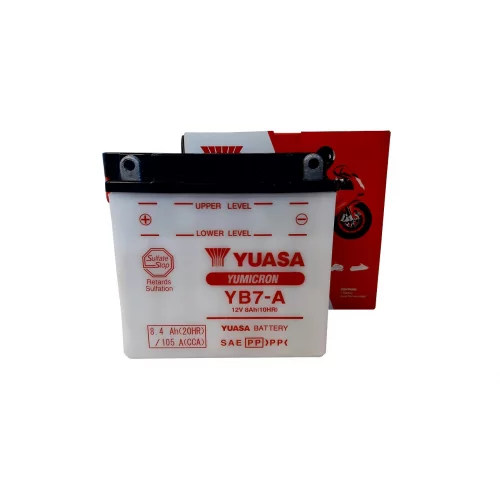AKUMULATOR YUASA MOTOCYKLOWY YB7-A 12V 8AH 105A AKUMULATOR YUASA MOTOCYKLOWY YB7-A 12V 8AH 105A