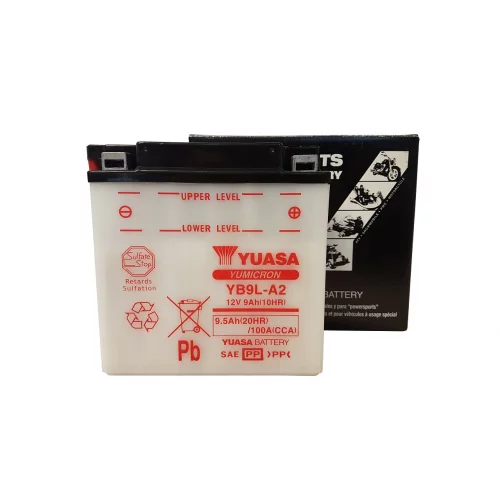 AKUMULATOR YUASA MOTOCYKLOWY YB9L-A2 12V 9AH 100A AKUMULATOR YUASA MOTOCYKLOWY YB9L-A2 12V 9AH 100A