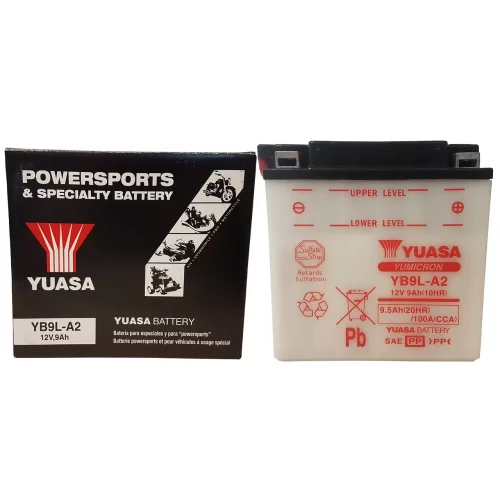 AKUMULATOR YUASA MOTOCYKLOWY YB9L-A2 12V 9AH 100A AKUMULATOR YUASA MOTOCYKLOWY YB9L-A2 12V 9AH 100A