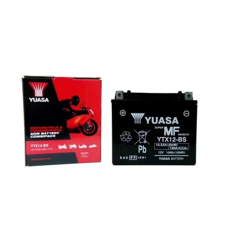 AKUMULATOR YUASA MOTOCYKLOWY YTX12-BS 12V 10Ah 180A