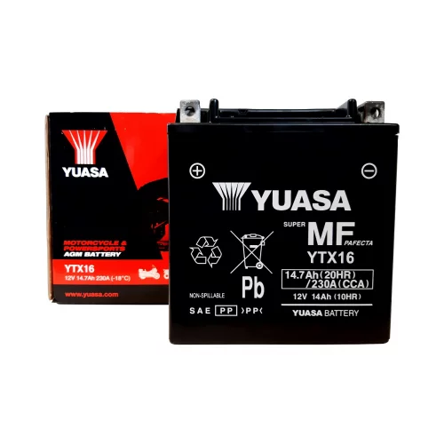 AKUMULATOR YUASA MOTOCYKLOWY YTX16 12V 14Ah AKUMULATOR YUASA MOTOCYKLOWY YTX16 12V 14Ah