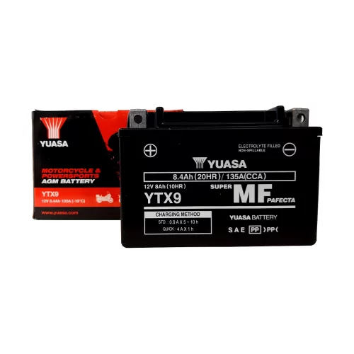 AKUMULATOR YUASA MOTOCYKLOWY YTX9 12V 8Ah 135A