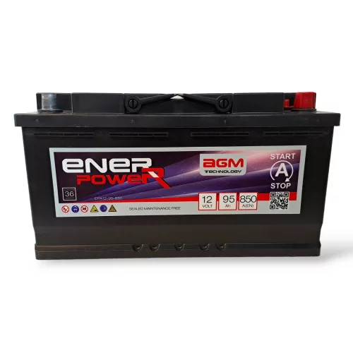 ENERPOWER AGM START STOP 12V 95Ah 850A