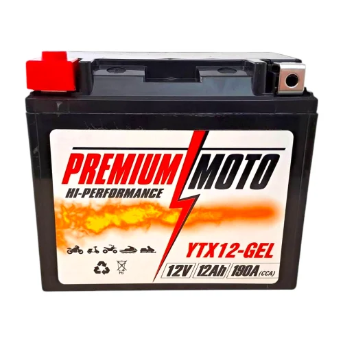 PREMIUM MOTO YTX12-GEL 12V 12Ah 190A