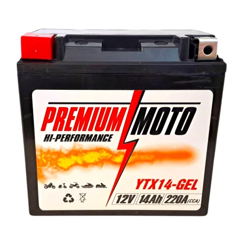 PREMIUM MOTO YTX14-GEL 12V 14Ah 220A