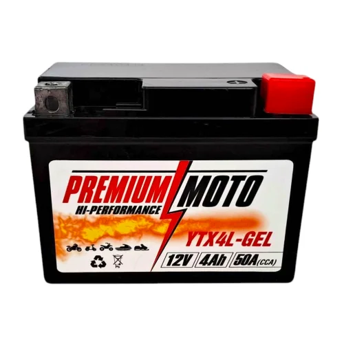 PREMIUM MOTO YTX4L-GEL 12V 4Ah 50A
