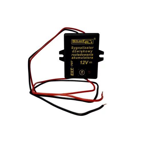 SYGNALIZATOR DŹWIĘKOWY ROZŁADOWANIA AKUMULATORA EST-707