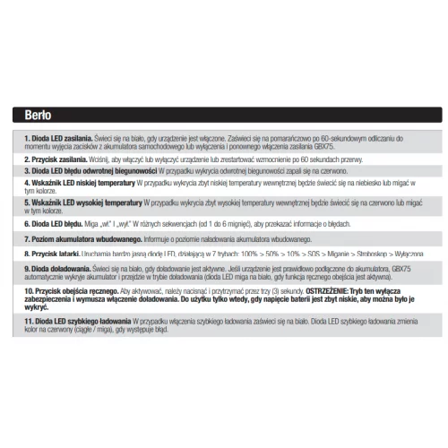 URZĄDZENIE ROZRUCHOWE NOCO GBX75 Jump Starter 2500A